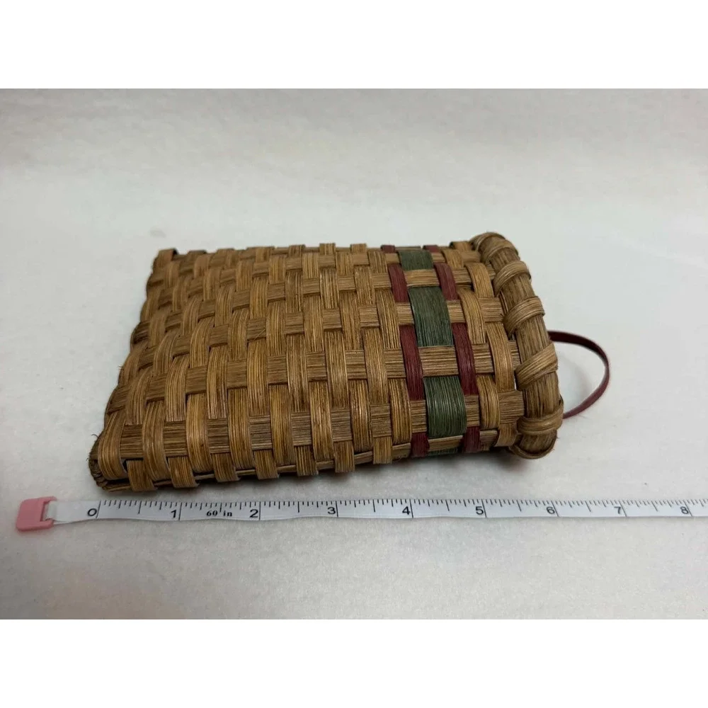 Handwoven Splint Wood Wall Basket 6